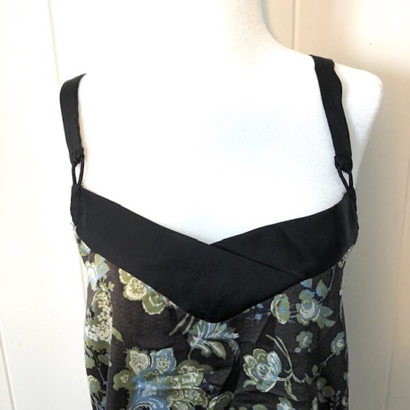 Free People Womens Black Floral Print Tie Back Tank Top - Picture 8 of 11